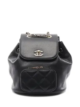 CHANEL Pre-Owned: Чёрный рюкзак 