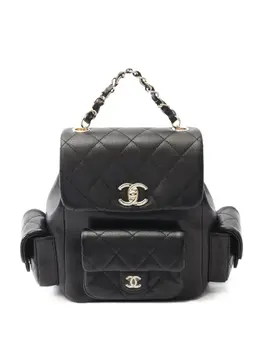 CHANEL Pre-Owned: Чёрный рюкзак 