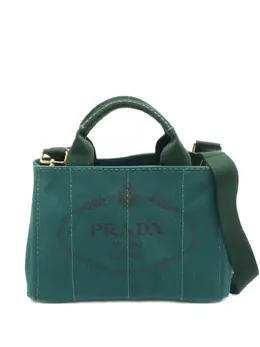 Prada Pre-Owned: Тёмная сумка-шоппер 