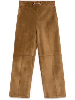 Gucci: Светлые брюки  Horsebit