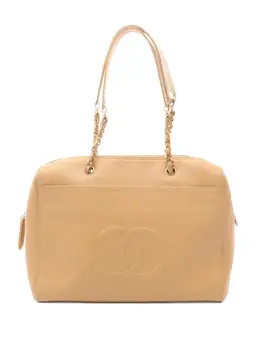 CHANEL Pre-Owned: Бежевая сумка 