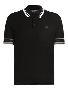Dolce & Gabbana: Чёрное поло 