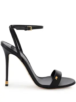 Elisabetta Franchi: Чёрные сандалии 