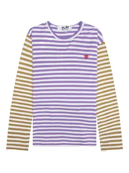 Comme Des Garçons Play: Футболка  Heart в полоску