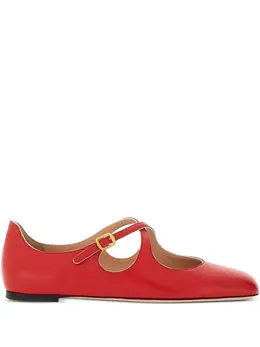 Bally: Красные балетки 
