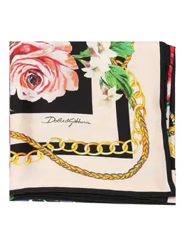 Dolce & Gabbana: Шарф с растительным принтом 