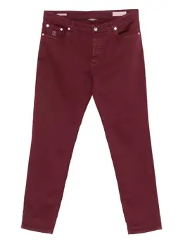 Brunello Cucinelli: Бордовые джинсы 