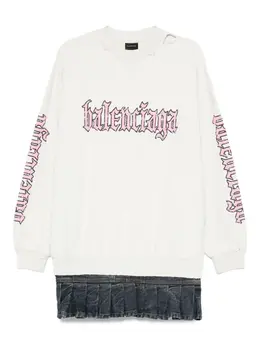 Balenciaga: Плиссированное платье 