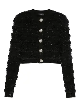Balmain: Кардиган с блёстками 