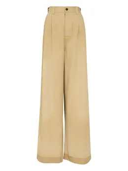 Maison Margiela: Бежевые брюки 