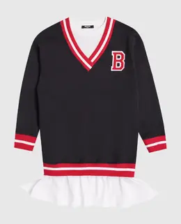 Balmain: Серое платье 