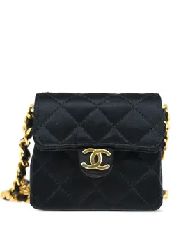 CHANEL Pre-Owned: Чёрная сумка через плечо 