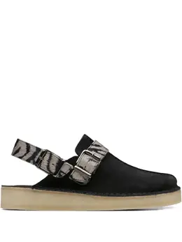 Clarks Originals: Чёрные сабо 