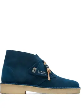 Clarks Originals: Синие ботинки 