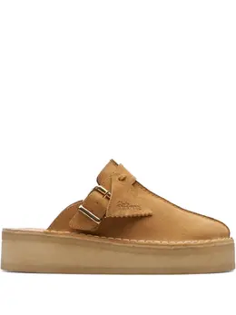 Clarks Originals: Бежевые сабо 