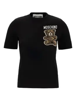 Moschino: Чёрная футболка  Teddy