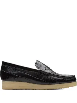 Clarks Originals: Чёрные лоферы 