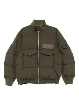 sacai: Куртка цвета хаки 