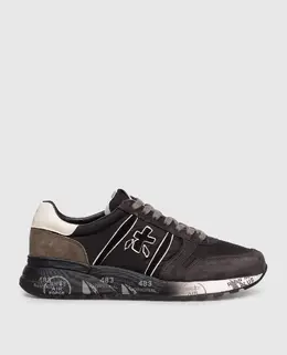 Premiata: Чёрные кроссовки  Lander