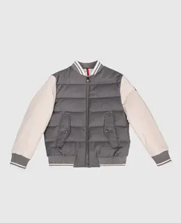 Moncler ENFANT: Серая куртка 