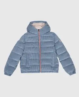 Moncler ENFANT: Сині пуховики 