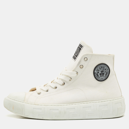 Versace: Белые кроссовки  Greca Medusa