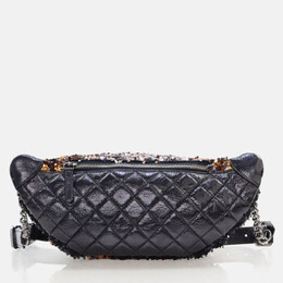 Chanel: Синяя поясная сумка 