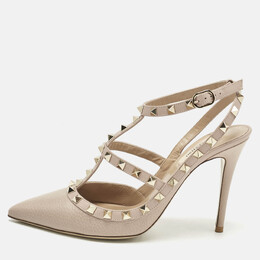 Valentino: Бежевые туфли  Rockstud