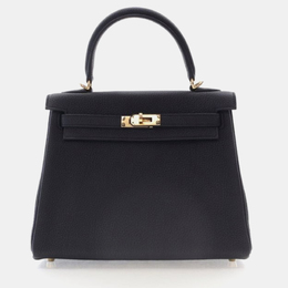 Hermes: Чёрная сумка  Kelly 25