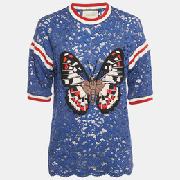 Gucci: Голубая футболка 
