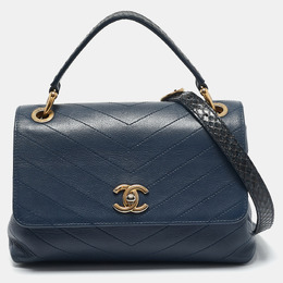 Chanel: Синяя сумка на руку 