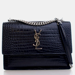 Saint Laurent Paris: Голубая сумка  Sunset Medium