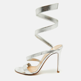 Gianvito Rossi: Серебристые сандалии 