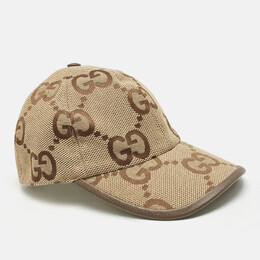 Gucci: Бежевая кепка  GG