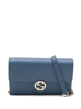 Gucci Pre-Owned: Голубая сумка 