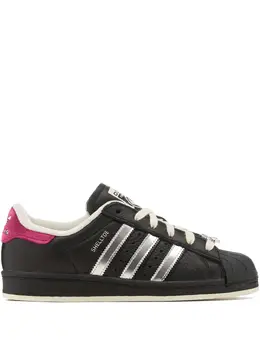 adidas: Чёрные кроссовки  Superstar
