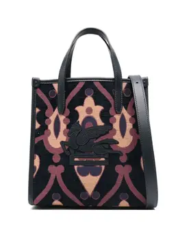 ETRO: Синяя сумка-шоппер  Pegaso