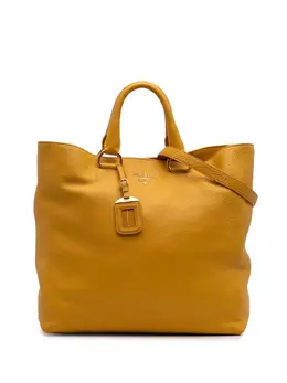 Prada Pre-Owned: Жёлтая сумка-шоппер 