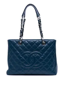 CHANEL Pre-Owned: Голубая сумка-шоппер 