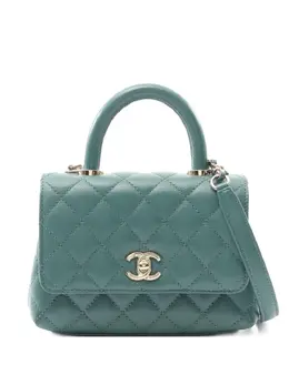 CHANEL Pre-Owned: Зелёная сумка 