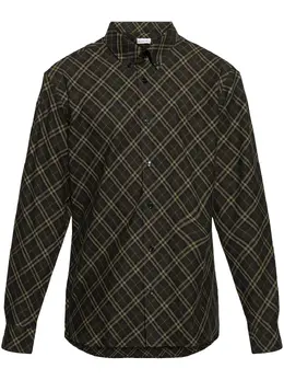 Burberry: Зелёная рубашка 