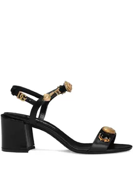 Dolce & Gabbana: Чёрные сандалии 