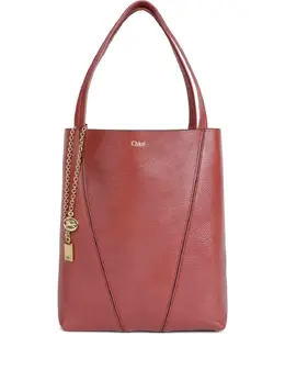Chloé: Красная сумка-шоппер 