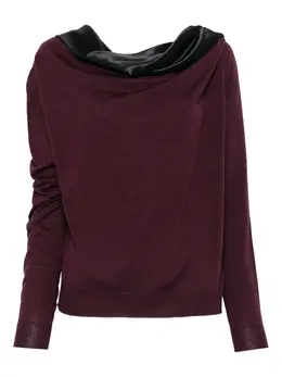Alberta Ferretti: Атласный свитер 