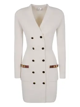 Elisabetta Franchi: Кожаное платье 