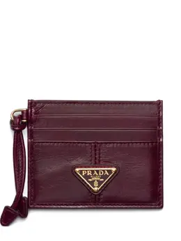 Prada: Бордовый картхолдер 