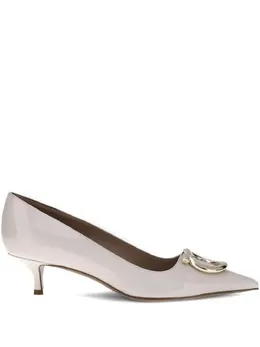 Ferragamo: Бежевые туфли  Gancini