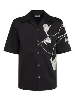 Alexander McQueen: Рубашка с растительным принтом 