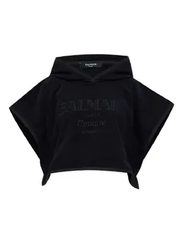 Balmain: Плащ с капюшоном 