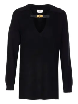 Elisabetta Franchi: Свитер с v-образным вырезом 